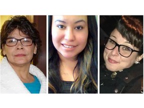 First Nations will be leading a 118 km walk on May 21-22 in the Interior of British Columbia to search for missing women Deanna Wertz (left), Caitlin Potts and Ashley Simpson.