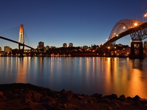 The Pattullo Bridge linking New Westminster to Surrey - on right - needs replacement.