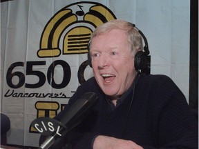 File: (Nov. 8, 2000) Local rock'n'roll radio legend Red Robinson hosts his last show on 650 CISL this morning live from the Delta Riverside Hotel.