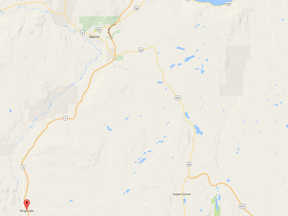 A burning truck closed the Coquihalla Highway on Monday.