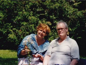 Sue Baker Oberman with her brother Brian Baker in an undated photo. Oberman is concerned that her brother's killer will be released from jail soon.