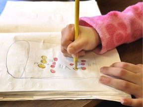 Vancouver B.C. - January 8, 2009 - Math education specialist Carole Saundry works with grade one and kindergarten students in a classroom at Tait Elementary in Richmond Thursday. Janet Steffenhagen story. (ian lindsay/Vancouver Sun) [PNG Merlin Archive] Saundry is a math expert with the Richmond school district. I have interviewed her about the new math curriculum that is being introduced in B.C. She works for the school district and is also a private contractor who explains this new math to parents. We need a picture of her working with students on math. Story is skedded for Monday.