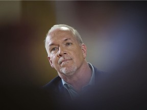 B.C. NDP Leader John Horgan speaks with the editorial board of The Vancouver Sun and The Province on Monday May 1