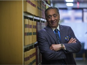 Former attorney general and judge Wally Oppal at his office in Vancouver.
