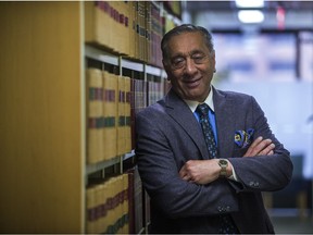 Wally Oppal at his office in Vancouver, B.C. May 25, 2015.