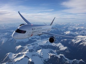 Vancouver Airport said there was no cause for concern if people see two planes flying closely together on Wednesday, May 31, 2017. The planes were part of an Air Canada photoshoot taking place in the air.