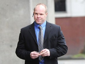 Former RCMP Sgt. Derek Brassington, pictured in 2013, is charged with seven offences, including breach of trust, fraud, obstruction of justice and compromising the safety of a witness.