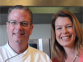 Executive Chef Cameron Ballendine with dietitian Diana Steele at the Fairmont Hotel in Vancouver.