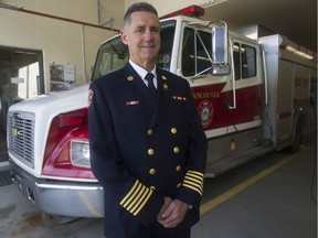 Vancouver Fire and Rescue Services chief John McKearney, who is is retiring at the end of June, is pictured at Firehall No. 1 in Vancouver.