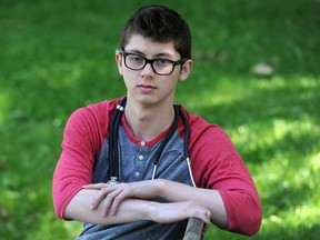 Cúán Schofield, who brought a naloxone kit he borrowed from his mother to a graduation party on the weekend in Vancouver, BC., May 29, 2017.