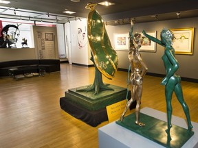 Vancouver, Chali Rosso Art Gallery, Tuesday, May 2, 2017, Dance of Time 1, a bronze statue by Salvador Dali.