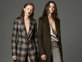 Models wear looks from the Fall 2017 collection by Canadian designer Marina Moscone.