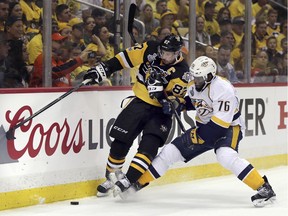 The star power of Pittsburgh Penguins captain Sidney Crosby (left) and Nashville Predators defenceman P.K. Subban are key factors in the ratings success of this year’s Stanley Cup Final.