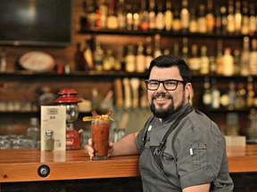 Chris Whittaker, executive chef at Timber and Forage at the Listel Hotel in Vancouver, relaxes with a French River Caesar.