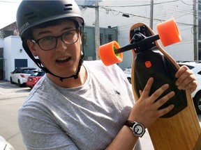 Daniel Dahlberg was riding his Boosted Board v2 down a hill in Kitsilano when he was stopped by police and fined $598 for riding a motorized skateboard on the road.