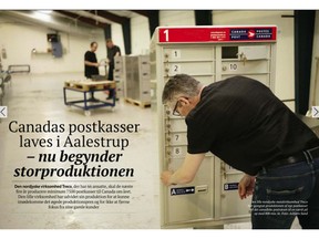 Canada Post has signed a contract to build thousands of community postal boxes, worth more than $150 million Cdn, with a small Danish company.