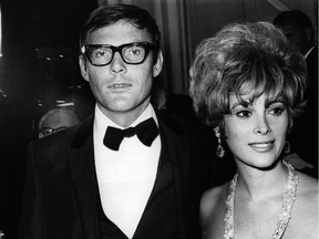 American actor Adam West with the actress Jill St John at the premiere of director John Huston's film, 'The Bible' in October 1966. West, whose most famous role was as TV’s Batman in the 1960s, died Friday, June 9, 2017 at the age of 88.