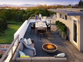 Incredible rooftop patio views await residents of Jasmine at The Gardens.