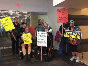 HandyDART users and employees attended a TransLink board of directors meeting on Friday to try and convince TransLink to hold off on issuing a request for proposals for the HandyDART contract, which is currently held by MVT Canadian Bus.