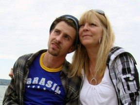 Lindsey Longe, pictured here with his mother Christine Harris, was 30 when he died in supportive housing in 2012 in Vancouver.