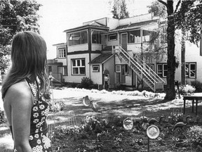 The patient garden at the rear of the Hollywood Hospital in New Westminster in 1975. About 1000 patients had guided experiences with LSD and mescaline there.