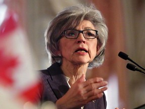 Beverly McLachlin, Chief Justice of the Supreme Court of Canada, delivers a speech in Ottawa, Tuesday, February 5, 2013. McLachlin is stepping down as Supreme Court chief justice in mid-December.