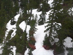 Two hikers were rescued near the summit of Mt. Beautiful, north of Coquitlam.