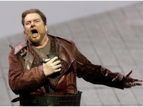 Ben Heppner performs as Tristan in the opera, Tristan und Isolde, in New York in 2008.