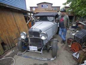 Parts picker and Ford collector Doug Blamey with his 1932 Ford Roadster pick-up at his Maple Ridge, B.C. home.
