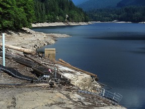 The Capilano Reservoir on the North Shore. Metro Vancouver says the region's reservoirs are at 70 per cent and there is no plan to move to Stage 2 restrictions.