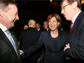 FILE PHOTO Premier Christy Clark greets supporters at her annual fundraiser dinner at the Vancouver Convention Centre West Monday night.