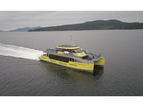 Salish Sea Dream, a custom-built 78-foot catamaran, arrives in Victoria from Vancouver every day at 1:15 p.m. this summer.
