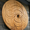 Susan Point's 'Flight,' the world's largest Coast Salish Spindle Whorl, is on display at YVR's international arrivals terminal.
