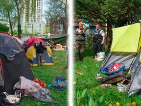 Two different tent cities, one in Vancouver and another in Maple Ridge. But two different ways of handling it.