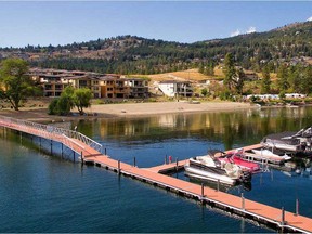 The marina at West Harbour, a project from Troika Management Corp. in Kelowna. For Out of Town Properties. [PNG Merlin Archive]