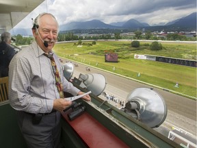 Dan Jukich calls the second race at Hastings Racecourse on Saturday.