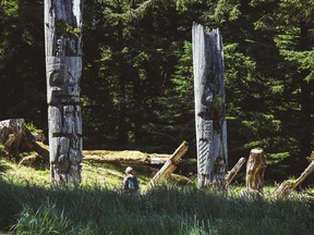 Haida mortuary poles in Gwaii Haanas National Park Reserve on Haida Gwaii, B.C. Photo credit: Photo courtesy of Destination British Columbia. For Joanne Sasvari feature slugged 0624 canada 150 destinations. [PNG Merlin Archive]
Destination British Columbia, PNG
