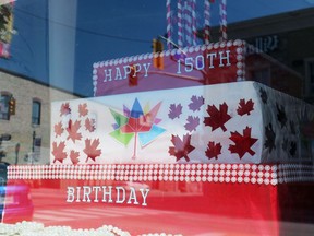 Giant cake to celebrate Canada's 150th birthday.