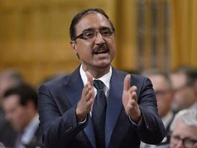Minister of Infrastructure and Communities Amarjeet Sohi responds to a question during question period in the House of Commons on Parliament Hill in Ottawa on Monday, June 5, 2017. The Trudeau government is telling provinces and territories that billions in new infrastructure money won&#039;t flow from federal coffers unless lower levels of government can show that the spending will boost the rate of economic growth. THE CANADIAN PRESS/Adrian Wyld