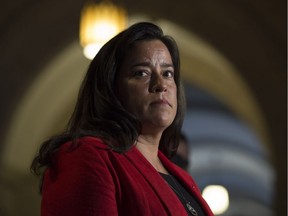 Minister of Justice and Attorney General of Canada Jody Wilson-Raybould speaks with the media following caucus on Parliament Hill in Ottawa, Tuesday June 6, 2017.