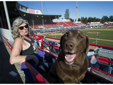 Sharon and Brandy attend the Dog Days of Summer hosted by the Vancouver Canadians at Nat Bailey Stadium, Vancouver, July 13 2017.
