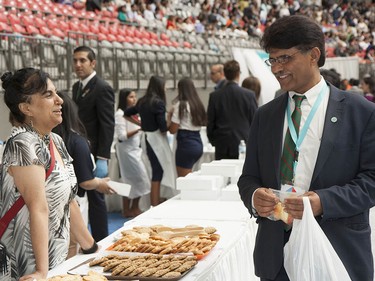 One in ten attendees at the celebration volunteered to run the event, including the preparation and serving of a full biryani dinner.