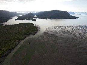 Flora Bank, off of Lelu Island, where the $12-billion Pacific Northwest LNG project was proposed to be built.