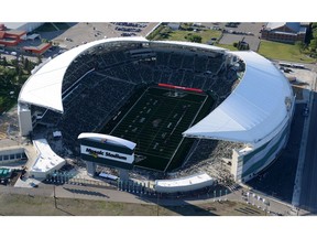 The Saskatchewan Roughriders played their first regular-season game on Canada Day at the $278 million, 33,350-seat Mosaic Stadium, losing to the Winnipeg Blue Bombers in overtime.