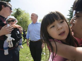 FILE PHOTO B.C. NDP Leader John Horgan is seen at a park in Vancouver, B.C. Wednesday, June 7, 2017, where he spoke about the future of daycare in the province of British Columbia.