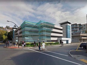 This rendering from a land use committee report shows a proposed five-level parkade in the West Beach area of White Rock, at the corner of Vidal Street and Victoria Avenue.