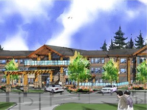 An artist's rendering of the now-defunct Sechelt care home proposal. Trellis Seniors Services is now proposing to build a long-term care home in Gibsons.