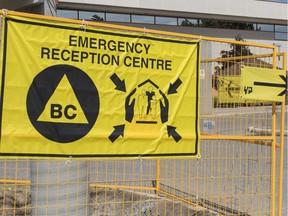 The Emergency Reception Centre at the College of New Caledonia in Prince George, BC, July, 10, 2017.
