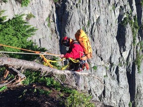 A Lions Bay and North Shore Rescue mission this week provided some spectacularly dizzying footage of the North Shore mountains.