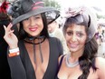 Chilling early drizzle didn't deter actress-dancer Keilani Elizabeth Rose and entertainment venue office manager Renata Rizk from dressing in traditional style for the Deighton Cup party at Hastings Racecourse.